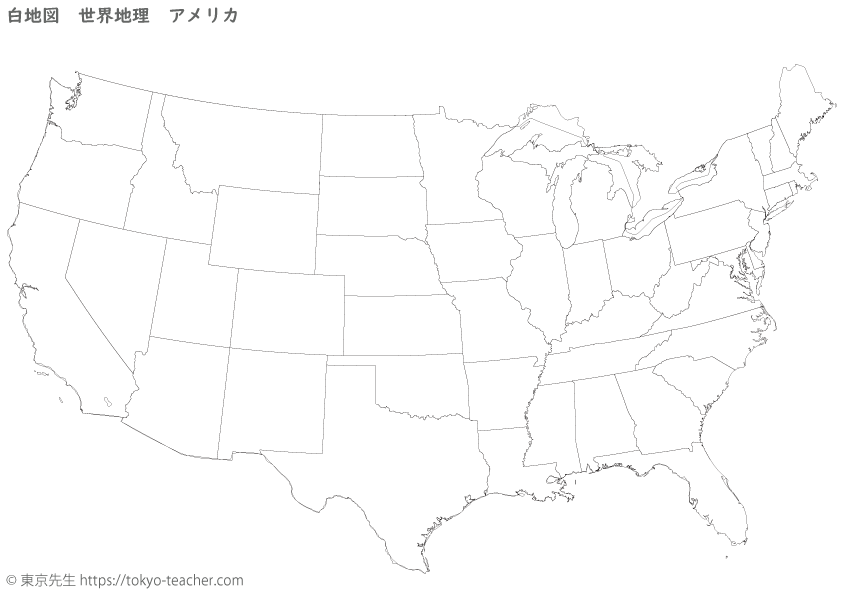 子供向けぬりえ ロイヤリティフリーアメリカ 50 州 白地図